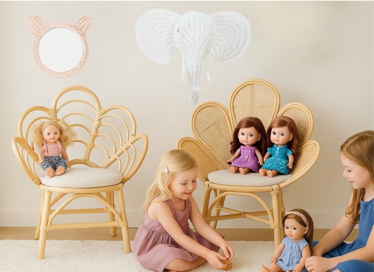 Blossom Bloom Rattan Flower Chair for Kids