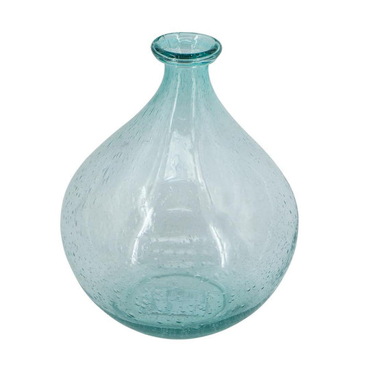 Light blue glass vase