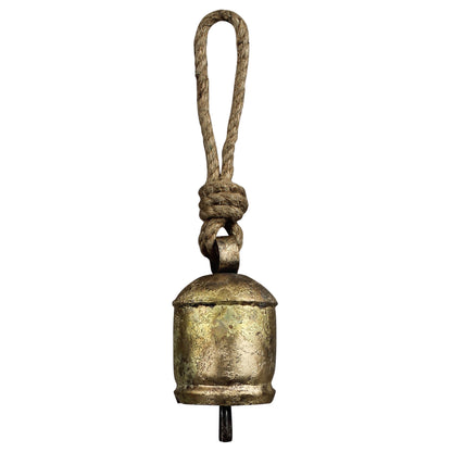gold bell on rope