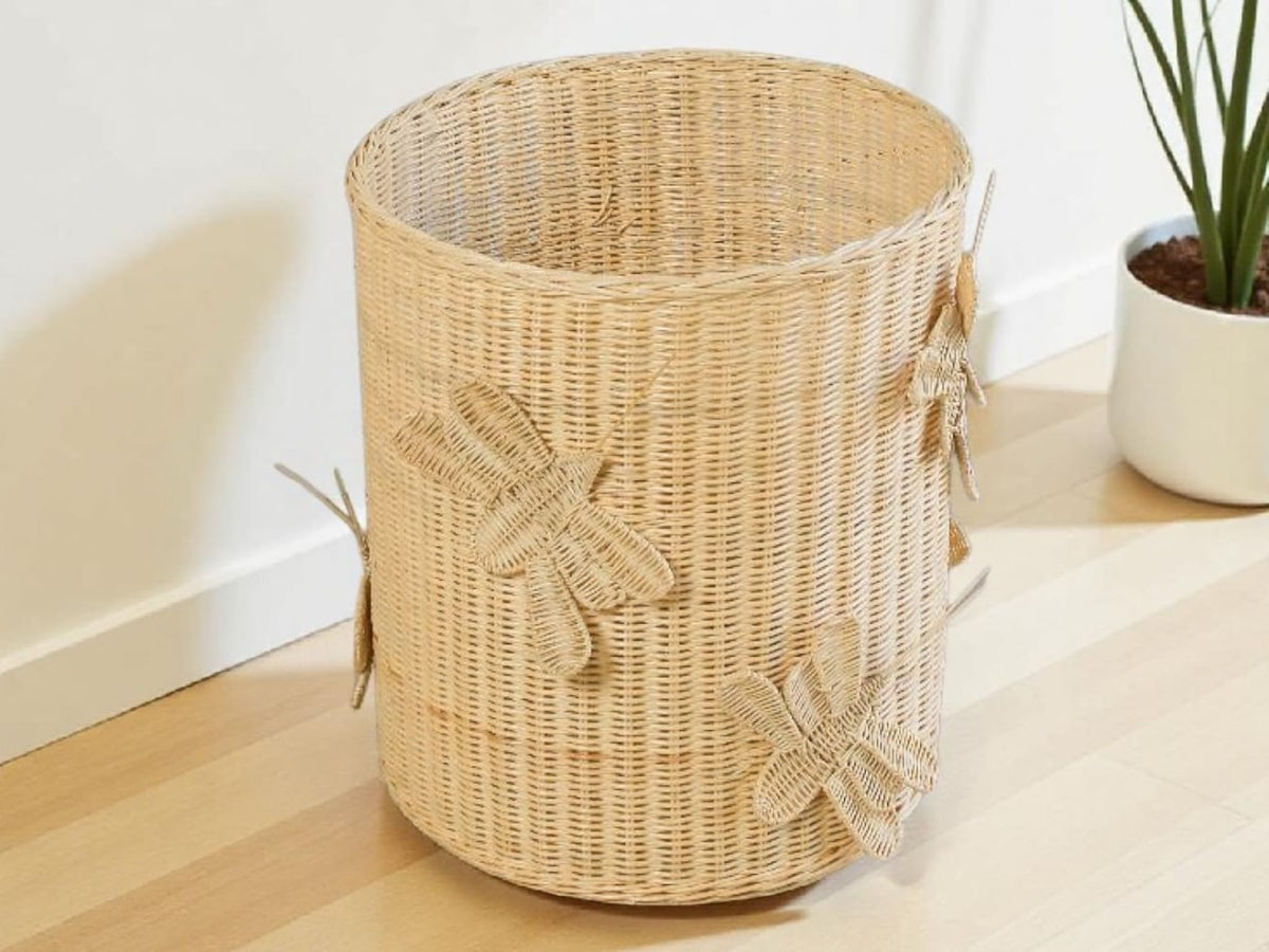 Flutter Wing Handwoven Rattan Hamper Basket
