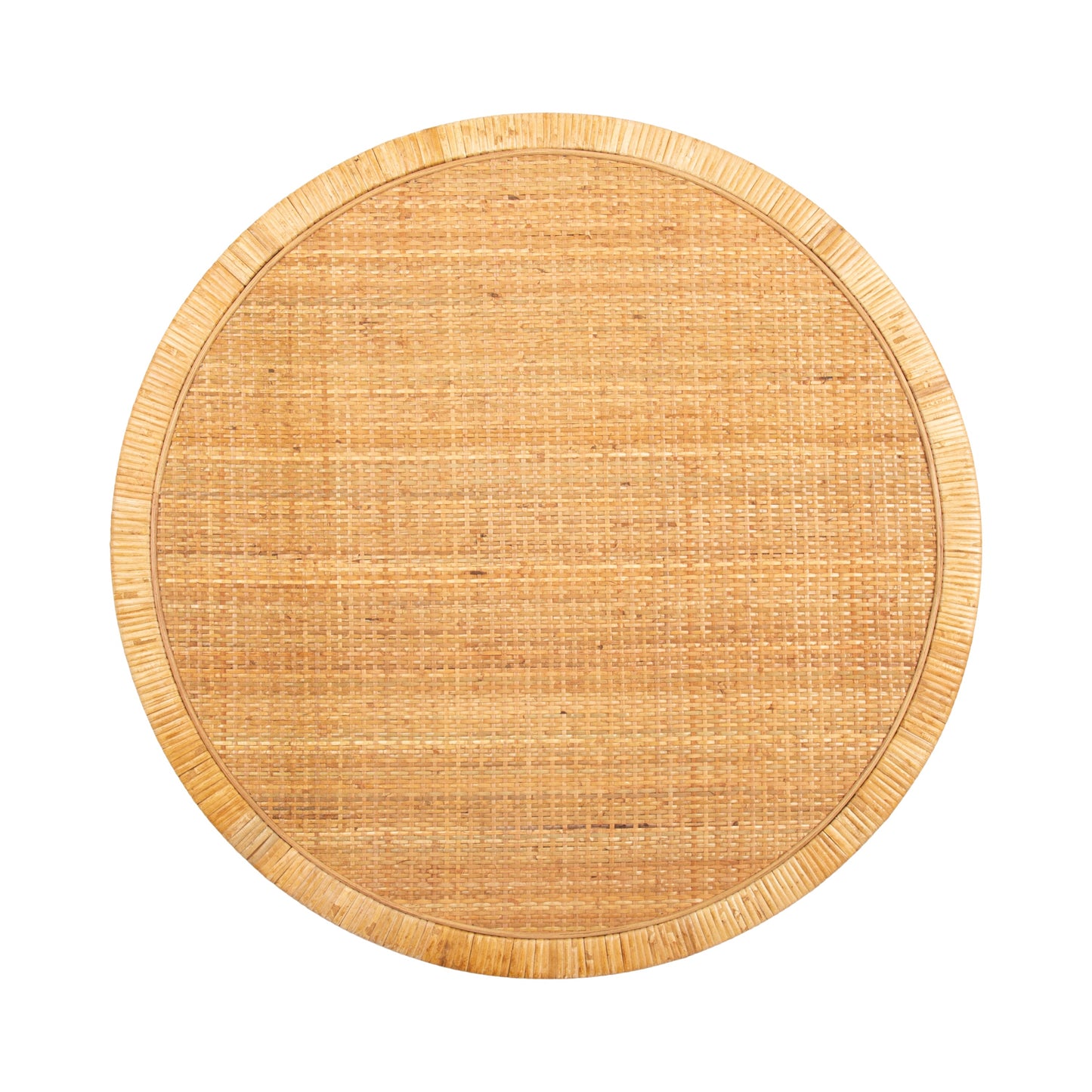 Round Rattan Coastal Coffee Table - Rafina Woven Living Room Furniture, Beach House Decor