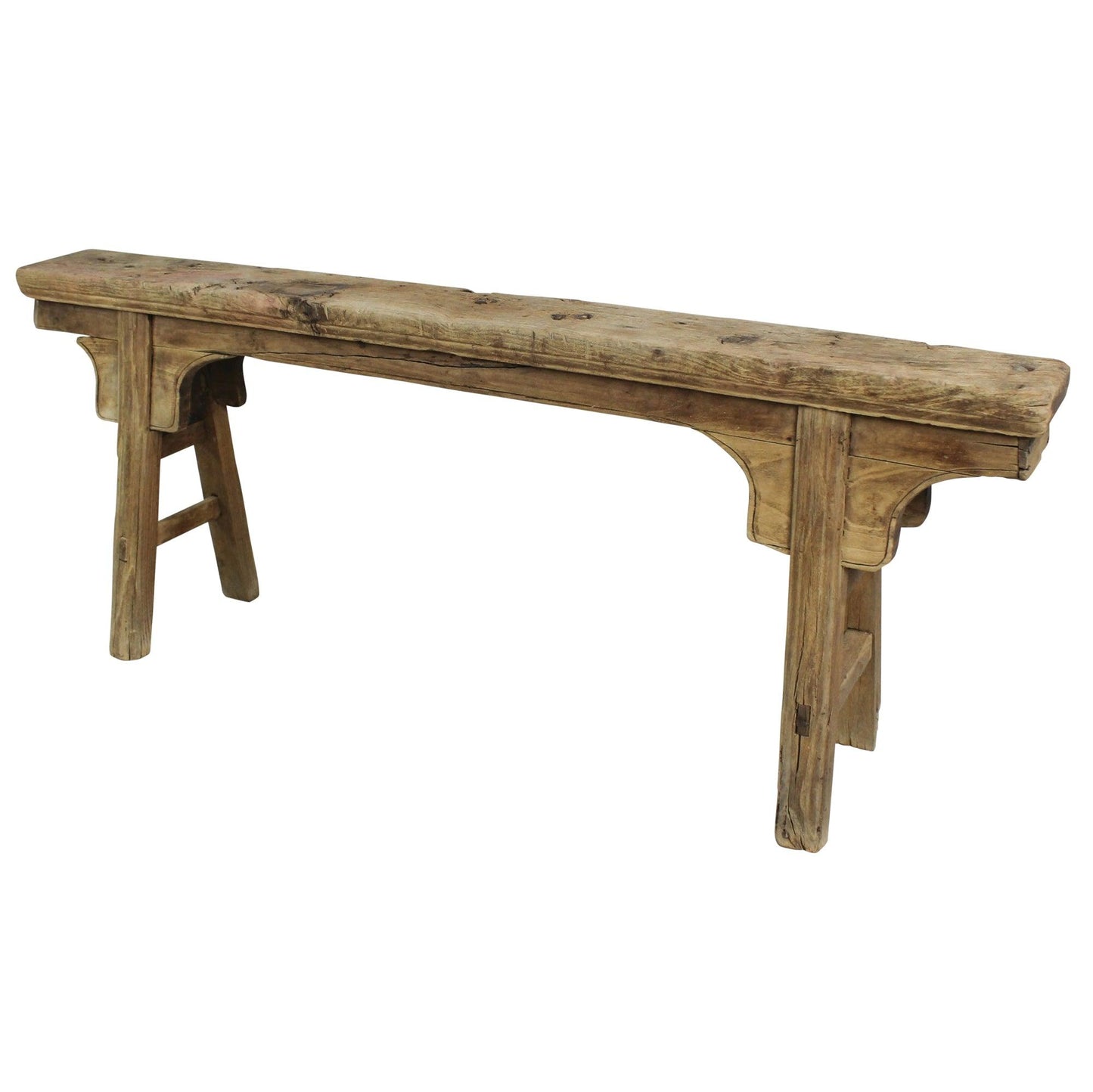 Rustic wood bench