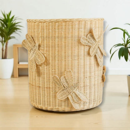 Flutter Wing Handwoven Rattan Hamper Basket