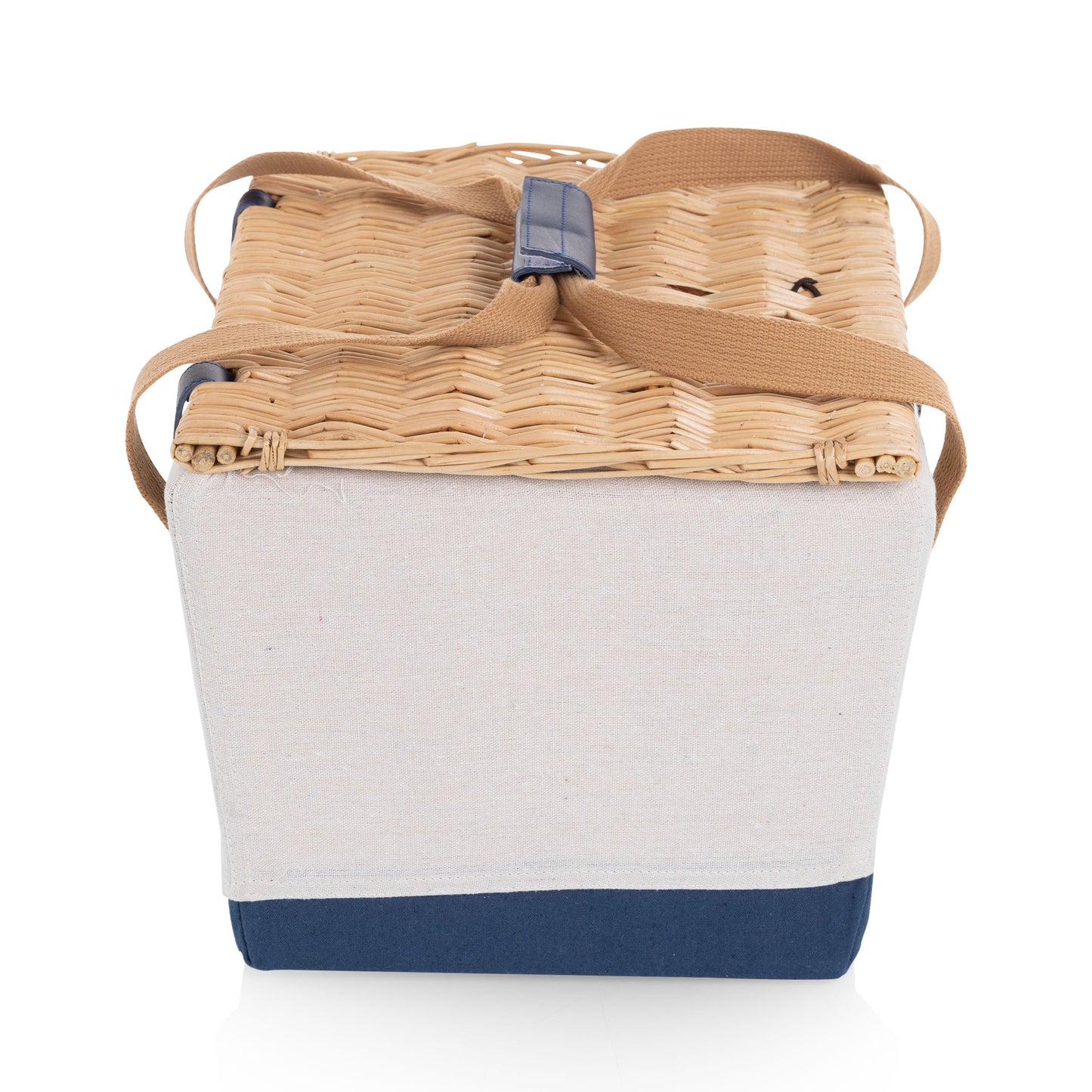 Boardwalk Picnic Basket for 2 - Coastal Handwoven Wine & Cheese Set, Beach House Romantic Gift