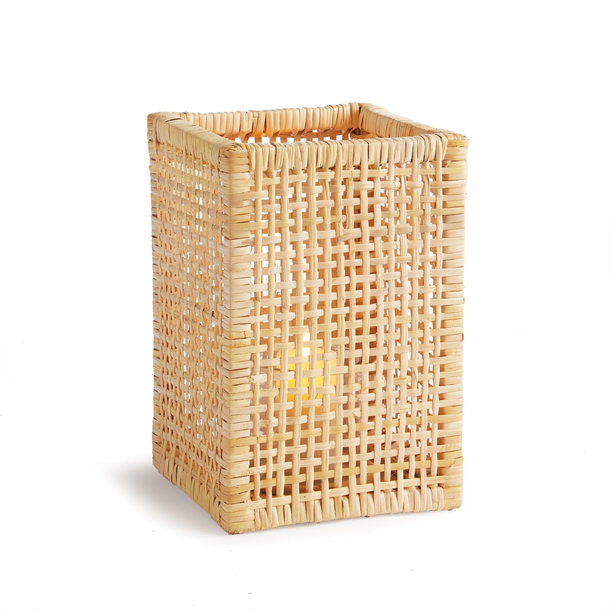 a wicker basket on a white background