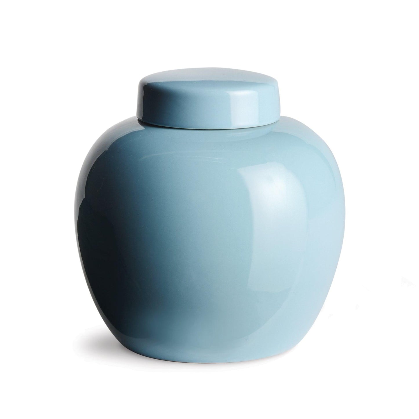 light blue jar with lid