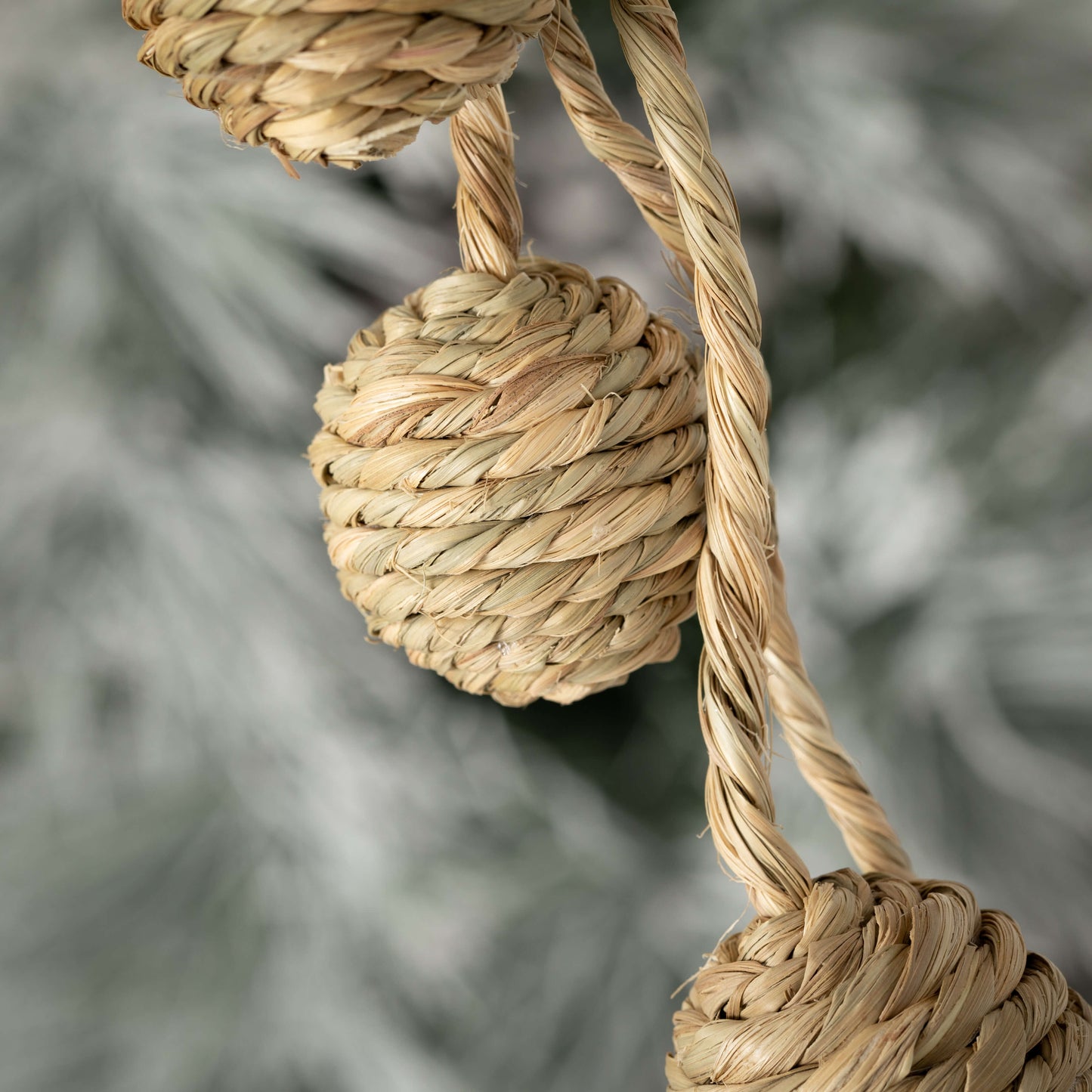 close up of jute balls