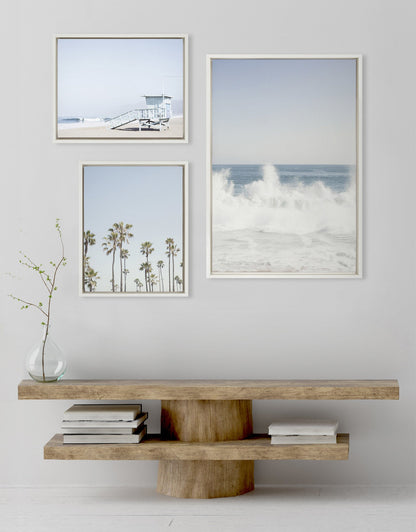 Sylvie Waves Crashing Framed Canvas Set by Caroline Mint