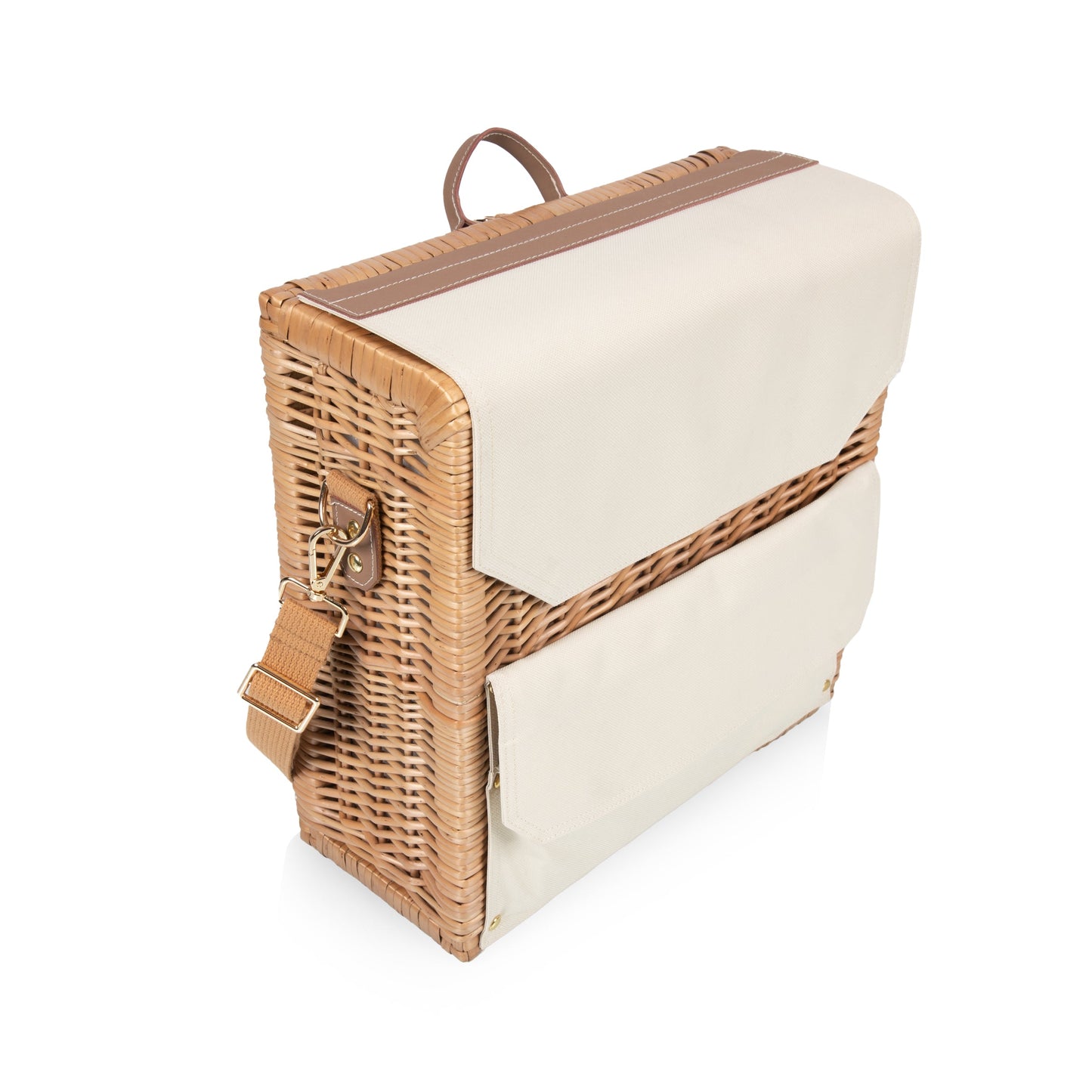Corsica Grande 3-Bottle Wine & Cheese Basket Backpack - Coastal Picnic Tote, Beach House Entertaining Gift