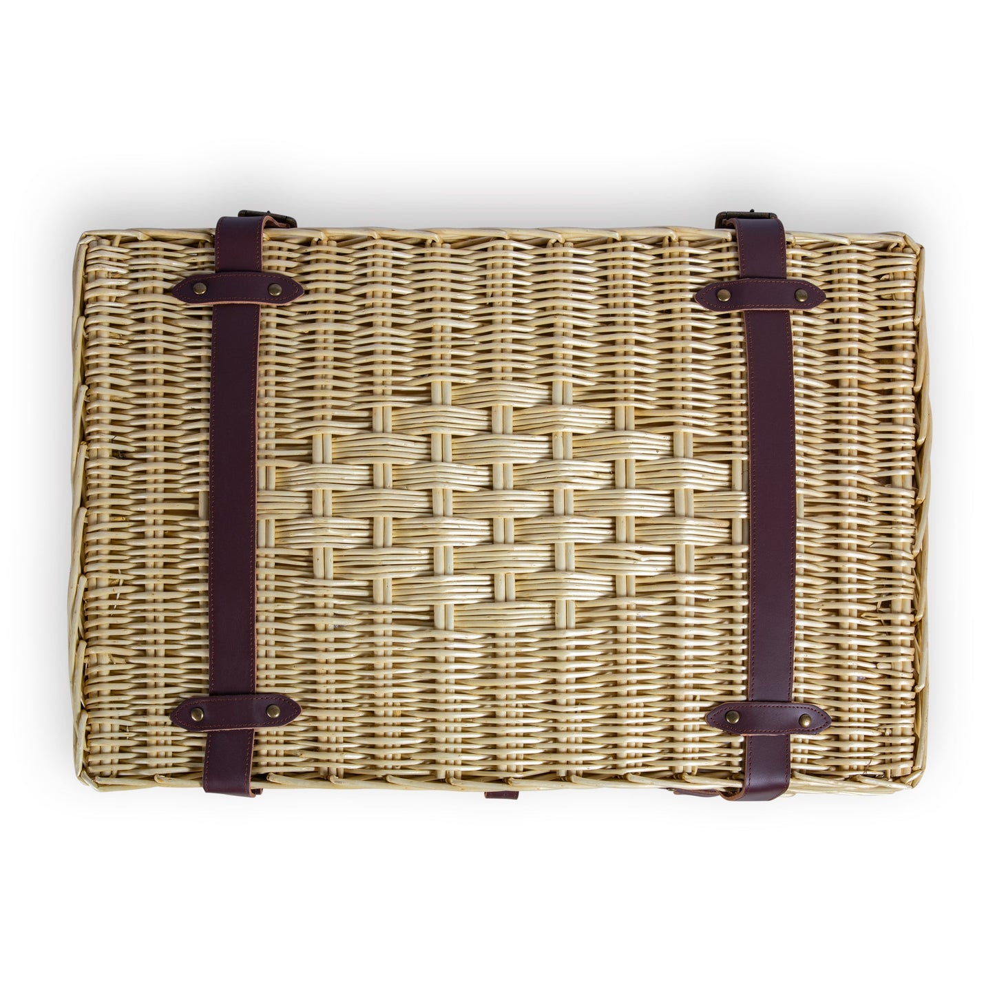 Charleston Luxury Picnic Basket for 4 - Coastal Heirloom Wicker Entertaining Set, Beach House Gift