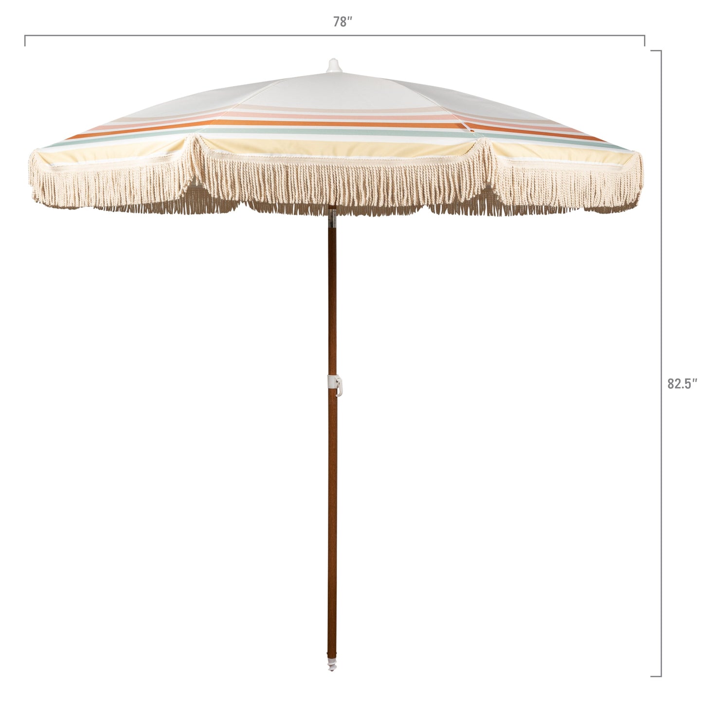 Summerland 6.5 ft. Portable Beach Umbrella - Coastal UV 50+ Sun Shade, Beach House Outdoor Entertaining