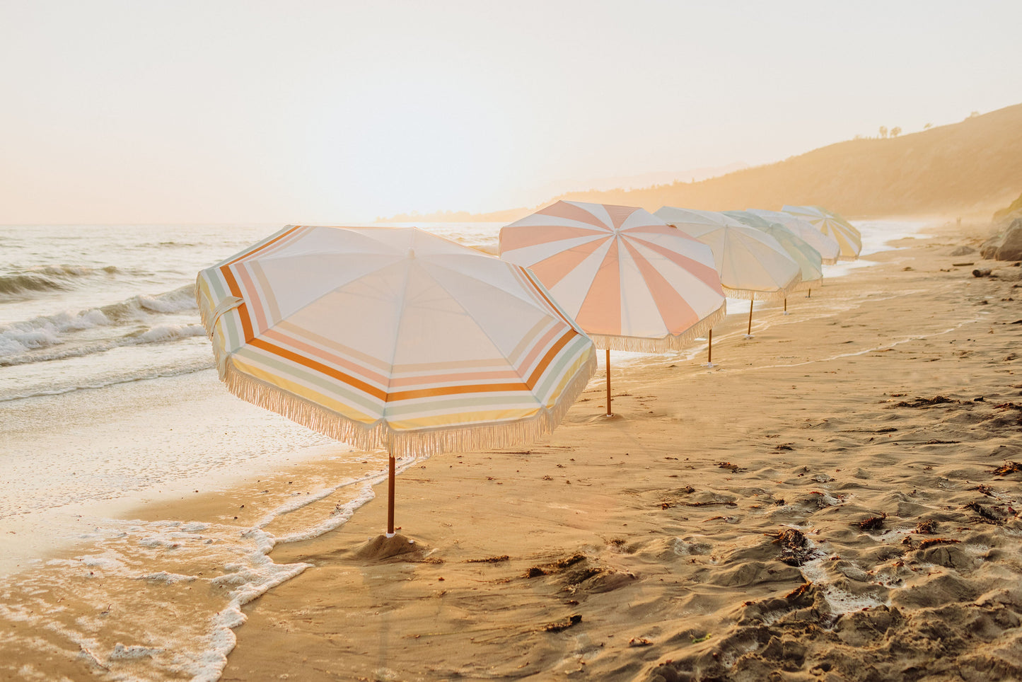 Summerland 6.5 ft. Portable Beach Umbrella - Coastal UV 50+ Sun Shade, Beach House Outdoor Entertaining