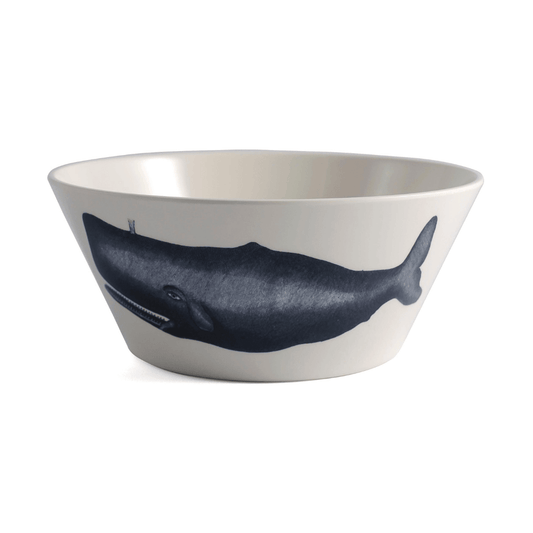 white bowl with whale 