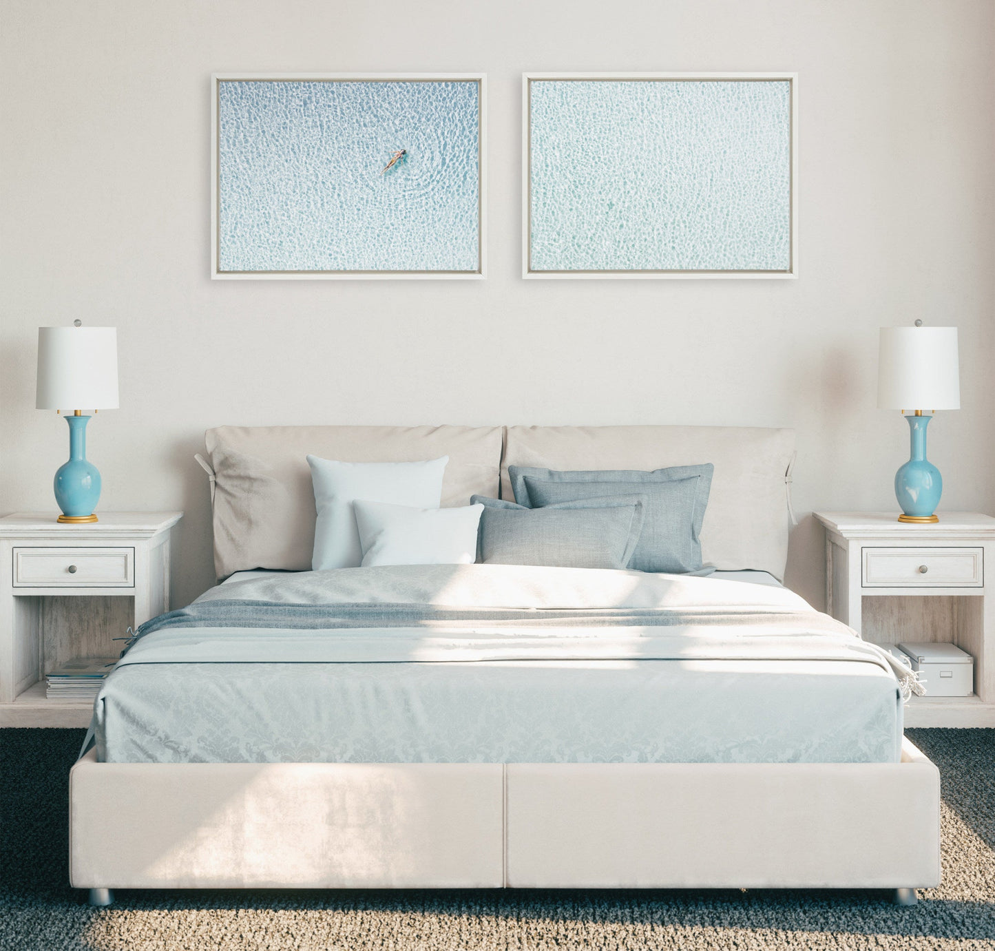 Sylvie Woman Floating I and II Framed Canvas by Amy Peterson Art Studio