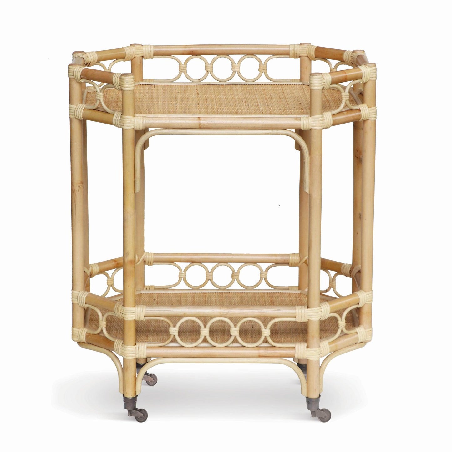 rattan bar cart