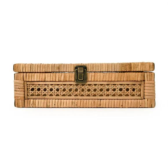 Rattan Box with Glass Top | Shop Coastal Decor | Surfside Chic ...