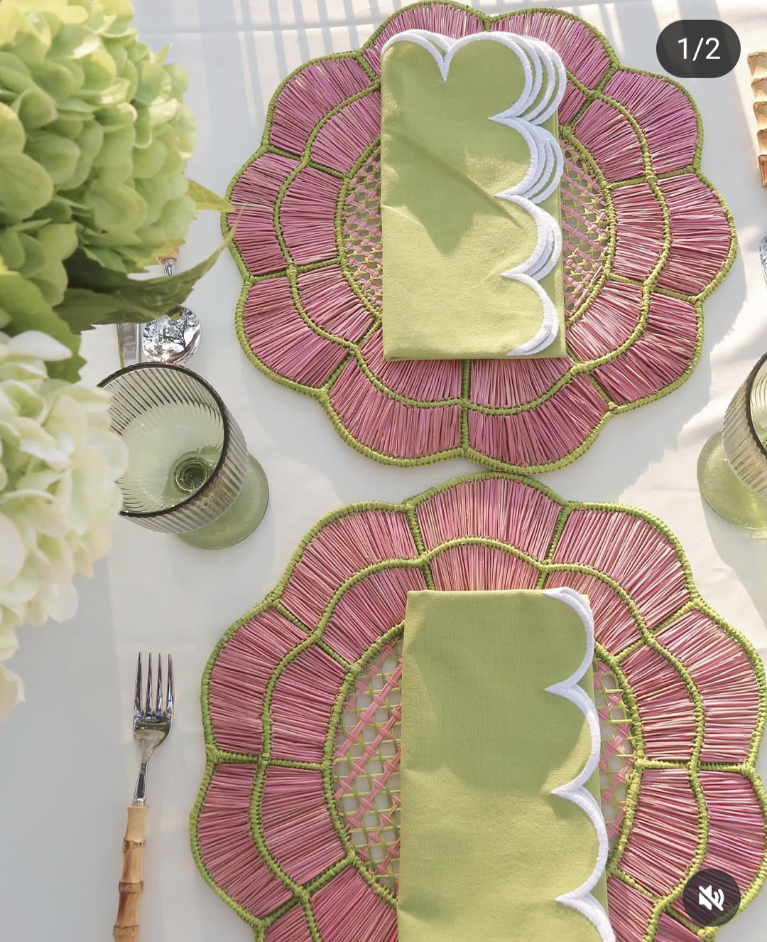 Blush Bloom Woven Placemat