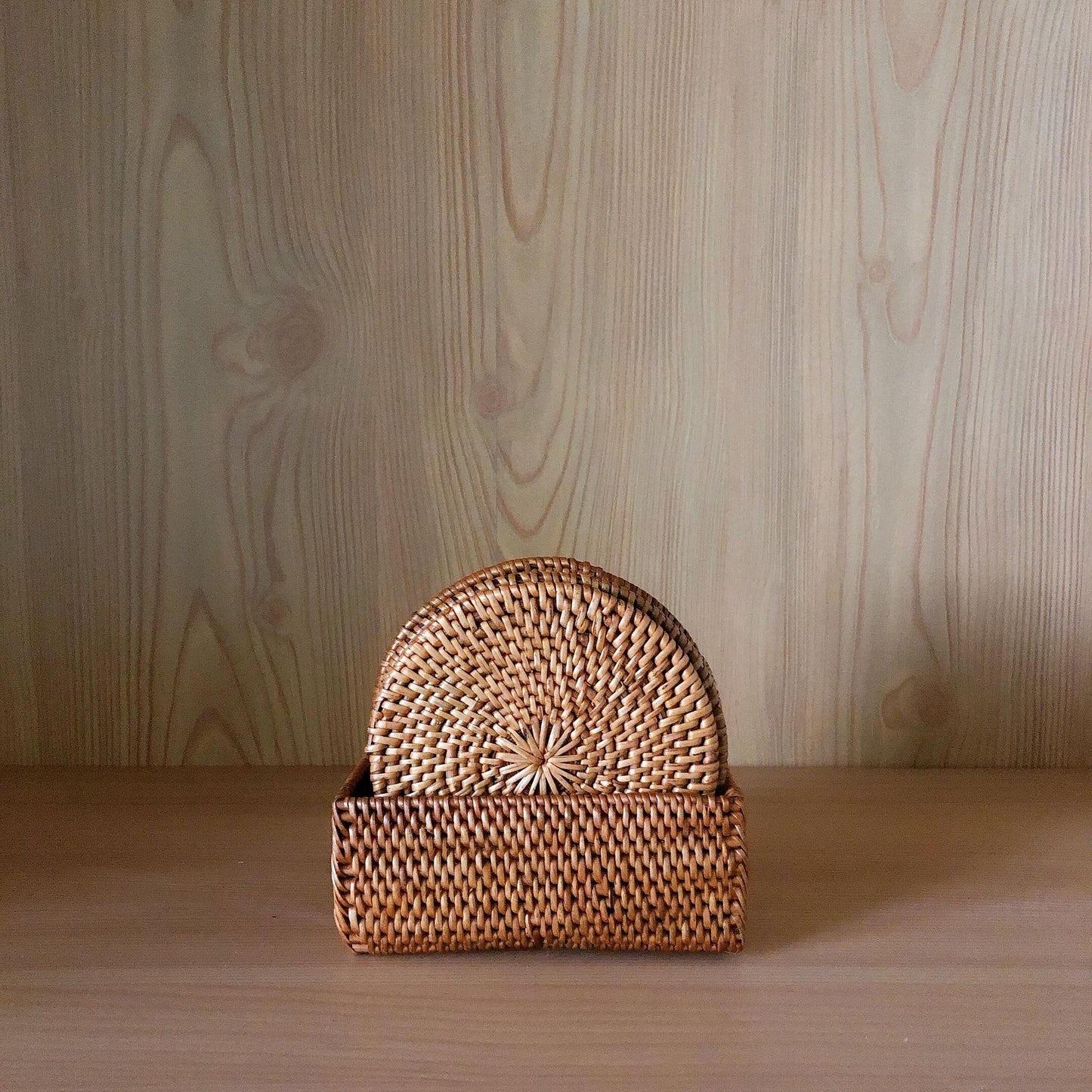 Bali Rattan Cup Coaster - Set of 5