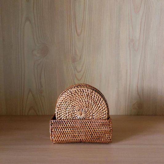 Bali Rattan Cup Coaster - Set of 5