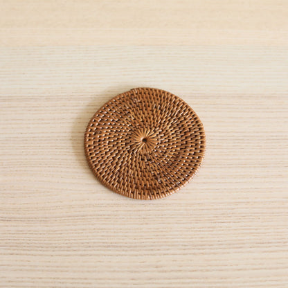 Bali Rattan Cup Coaster - Set of 5