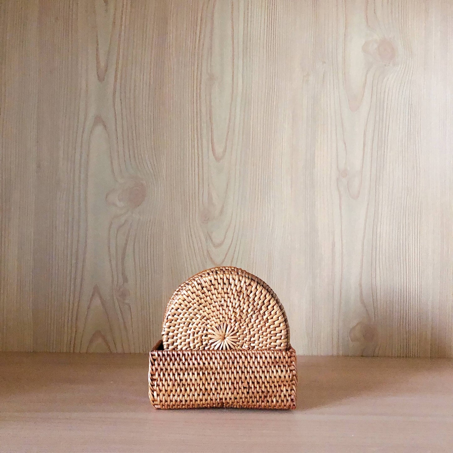 Bali Rattan Cup Coaster - Set of 5
