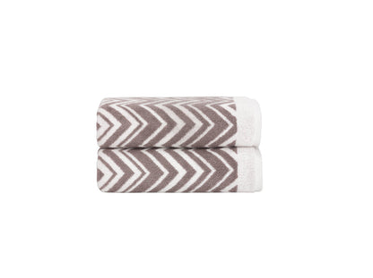Coastal Bath Towels Set of 2 - Santorini Collection, Beach House Bathroom Decor