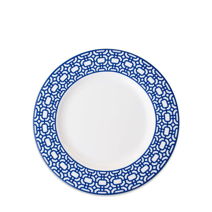 Newport Garden Gate Rimmed Salad Plate | Coastal Garden Dinnerware | Surfside Chic Decor