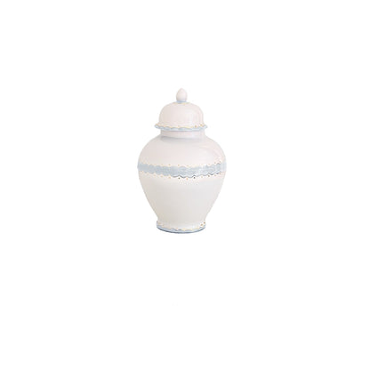 Scallop Ginger Jars in Hydrangea Light Blue