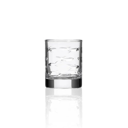 School of Fish Etched Glassware