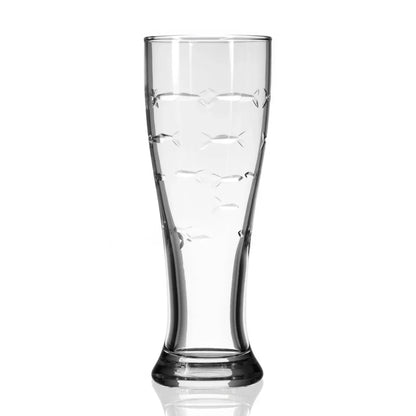 School of Fish Etched Glassware