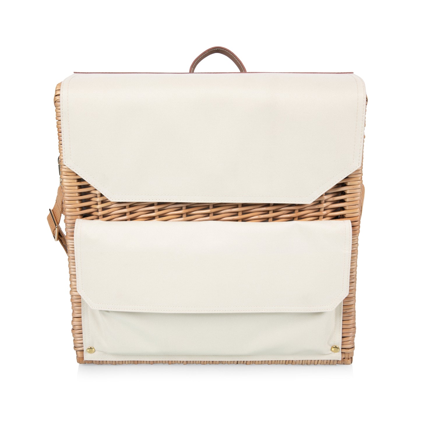 Corsica Grande 3-Bottle Wine & Cheese Basket Backpack - Coastal Picnic Tote, Beach House Entertaining Gift