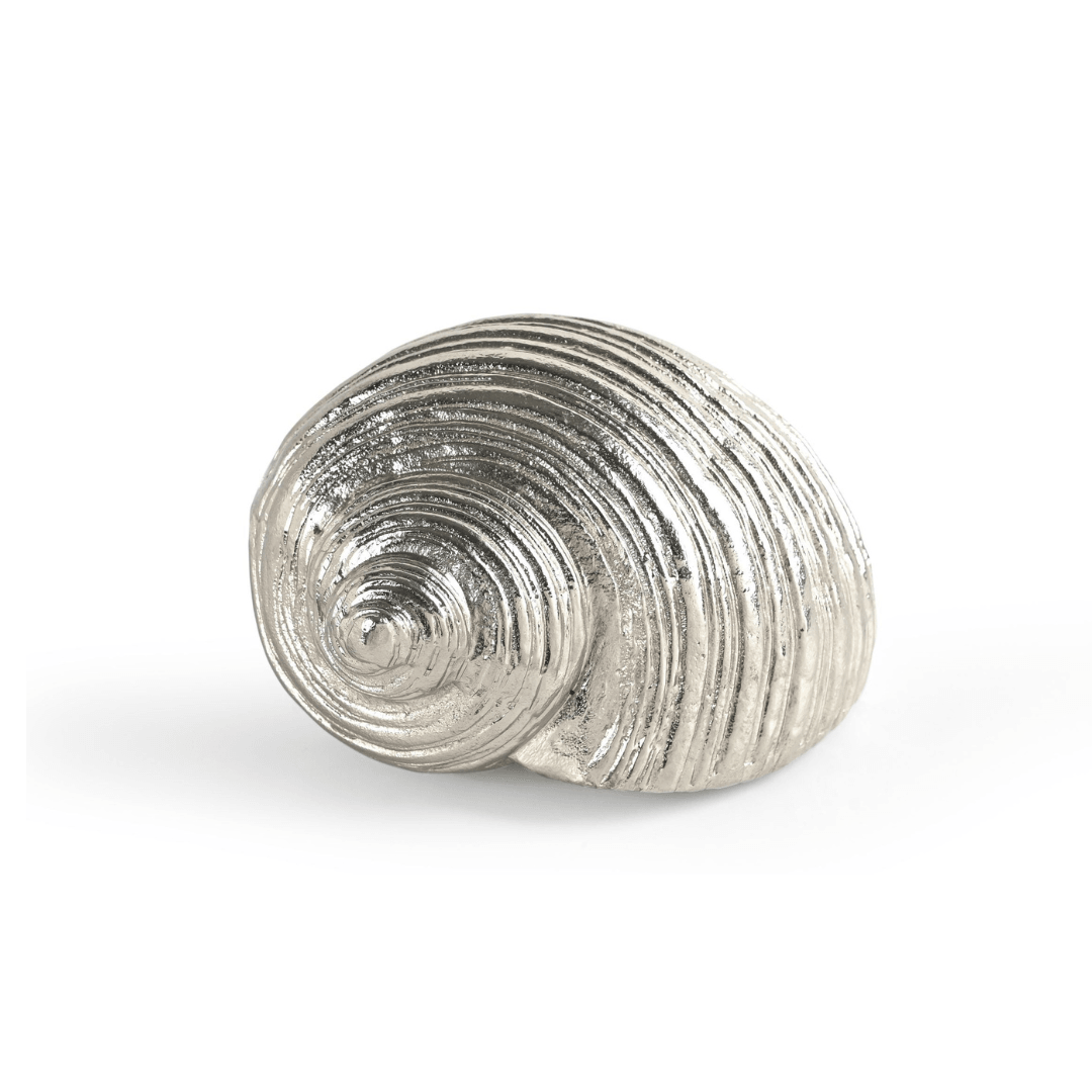 silver shell decor piece