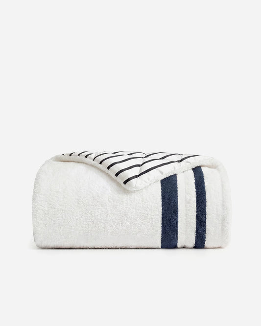 Amarena Snug Striped Comforter - Coastal Striped Bedding, Beach House Bedroom Decor