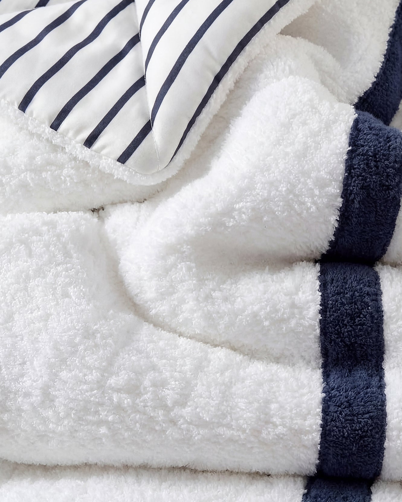 Amarena Snug Striped Comforter - Coastal Striped Bedding, Beach House Bedroom Decor