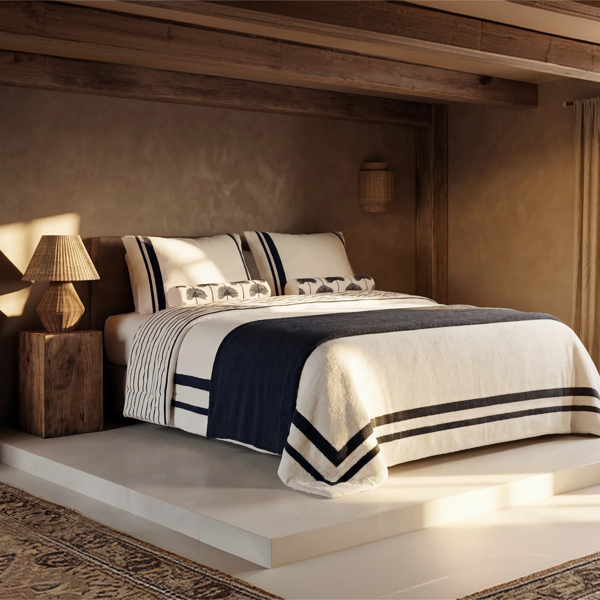 Amarena Snug Striped Sham Set