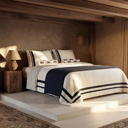 Amarena Snug Striped Sham Set