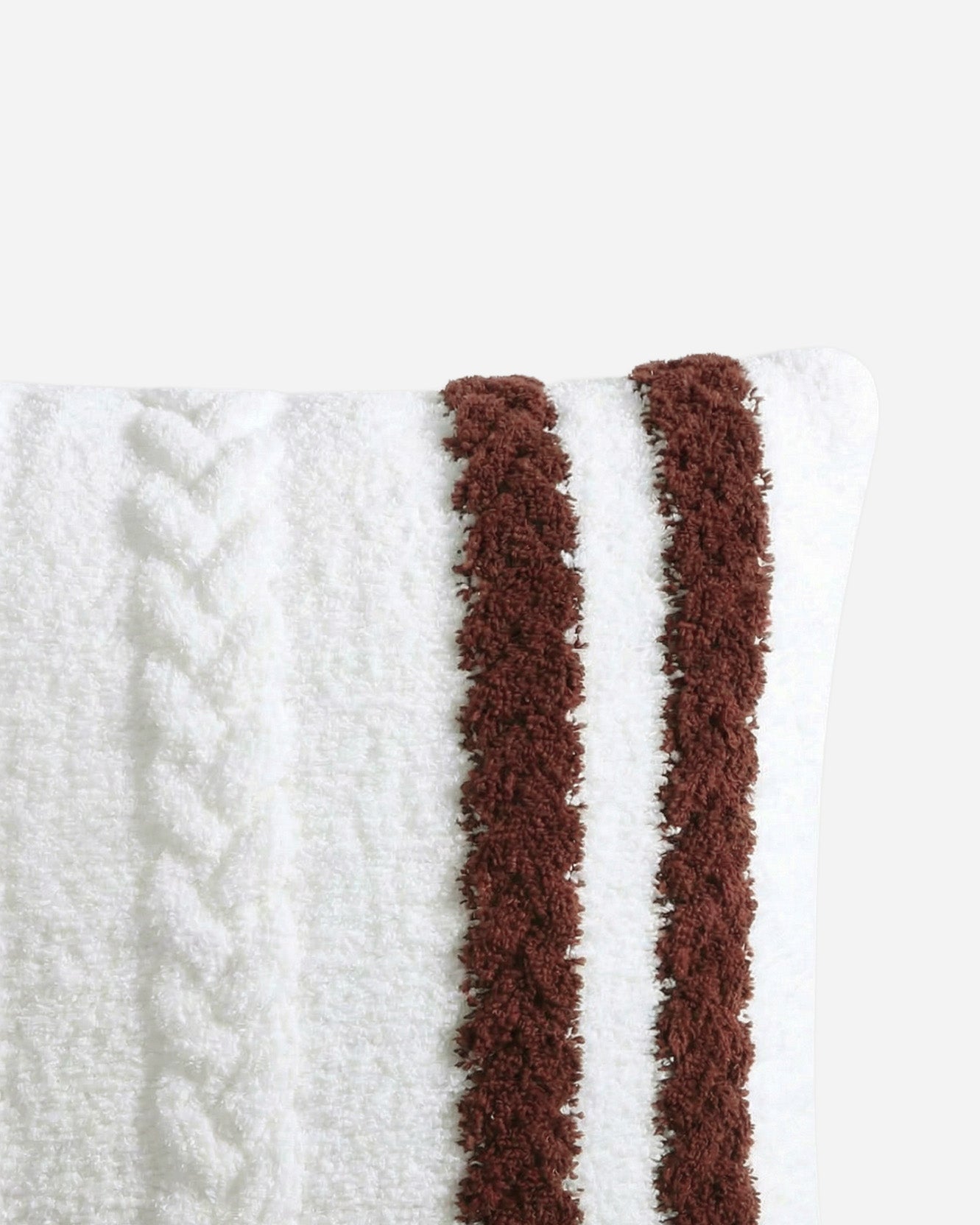 Snug Braided Two-Stripes Throw Pillow