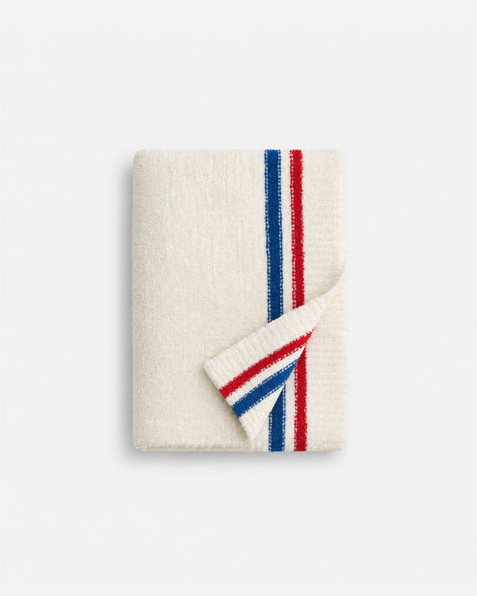 Coastal Americana Snug Lap Throw - Patriotic Beach House Blanket, Coastal Living Room Decor