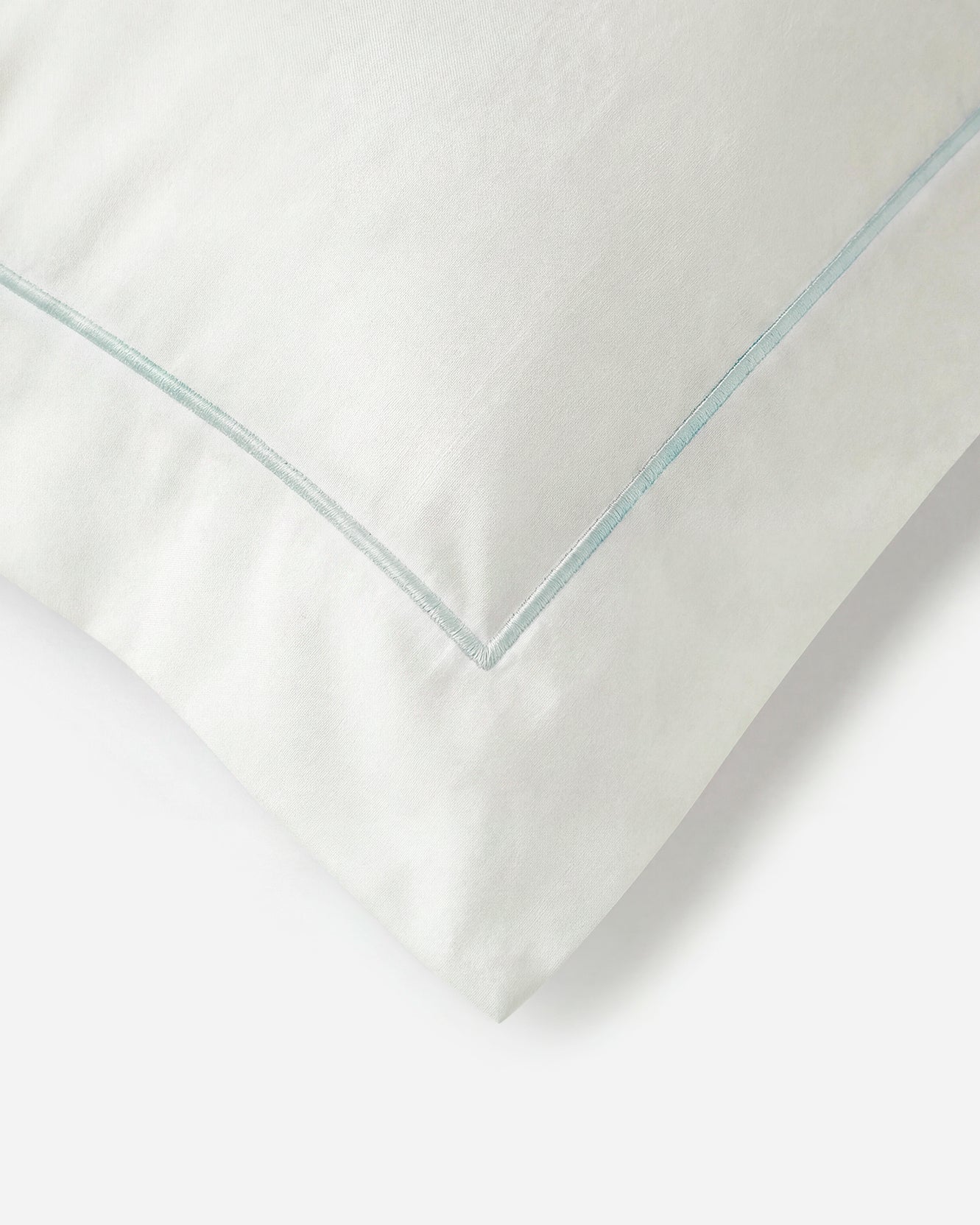 Rimini Cotton Sateen Sham Set with Piping - Coastal Luxury Bedding, Beach House Bedroom Decor