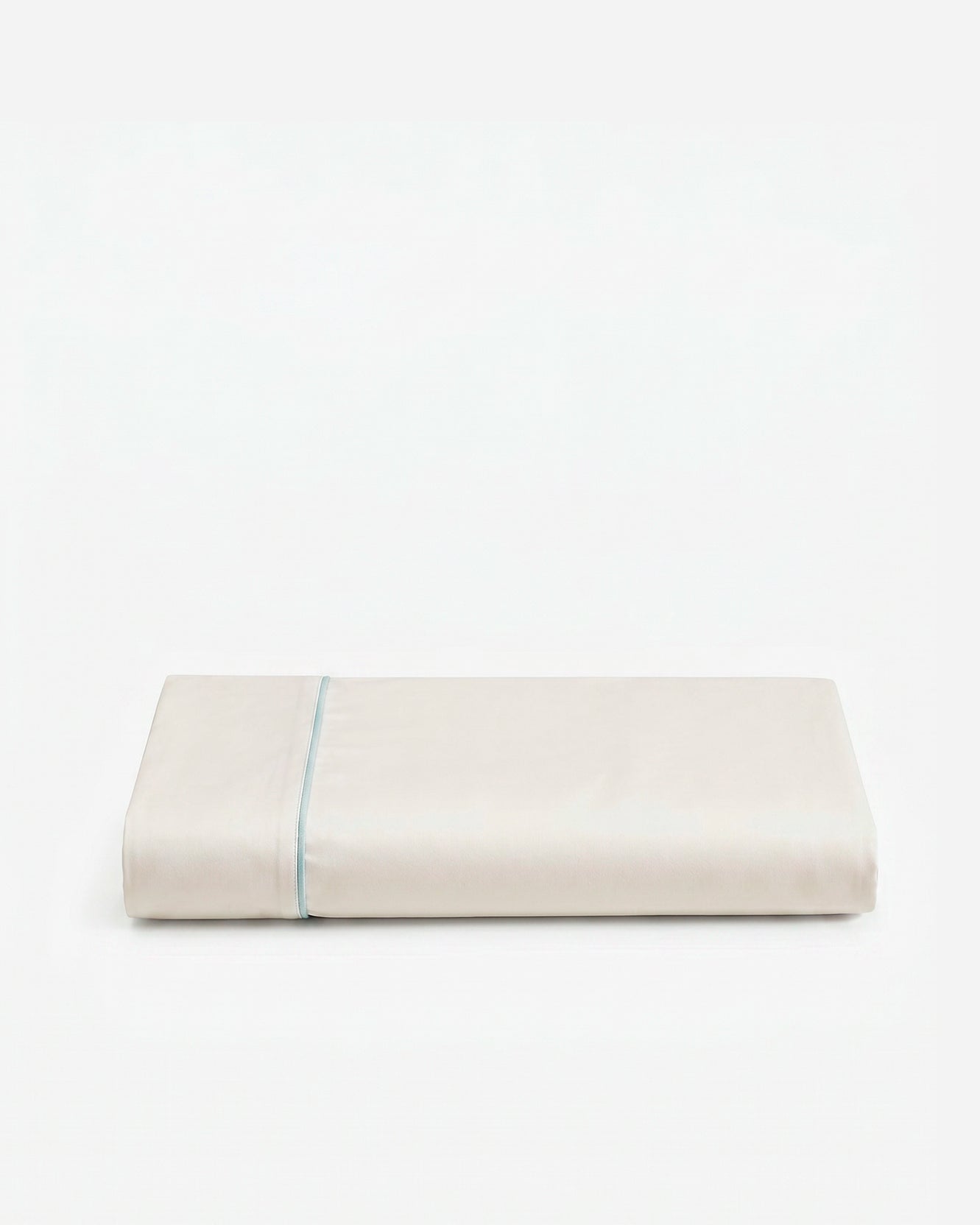 Rimini Cotton Sateen Top Sheet with Piping - Coastal Luxury Bedding, Beach House Bedroom Decor