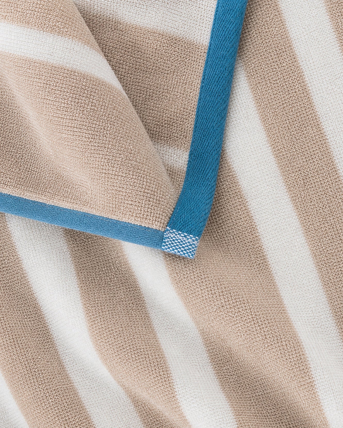 Serena Reversible Stripe Beach Towel - Coastal Cotton Beach Towel, Beach House Bathroom & Outdoor Decor