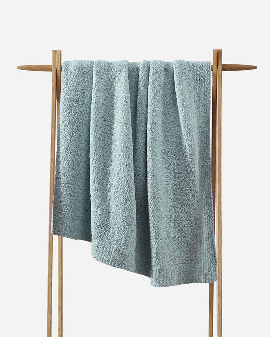 Coastal Throw Blanket - Snug Woven, Beach House Bedroom Decor