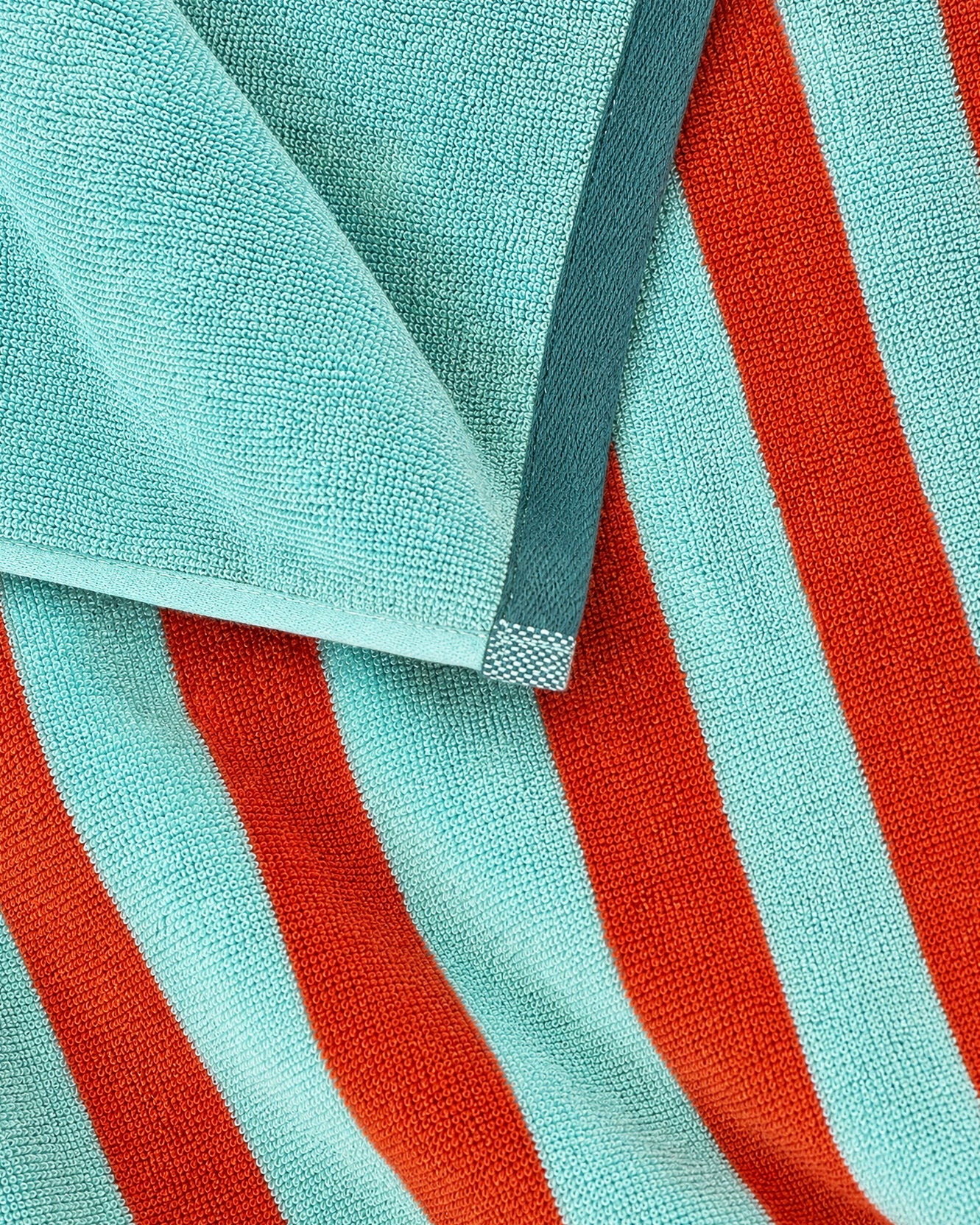 Spritz Reversible Stripe Beach Towel - Coastal Cotton Beach Towel, Beach House Bathroom & Outdoor Decor