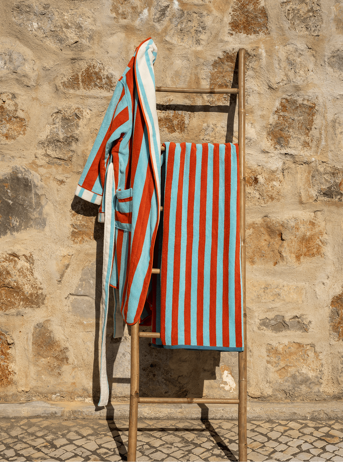 Spritz Reversible Stripe Beach Towel - Coastal Cotton Beach Towel, Beach House Bathroom & Outdoor Decor