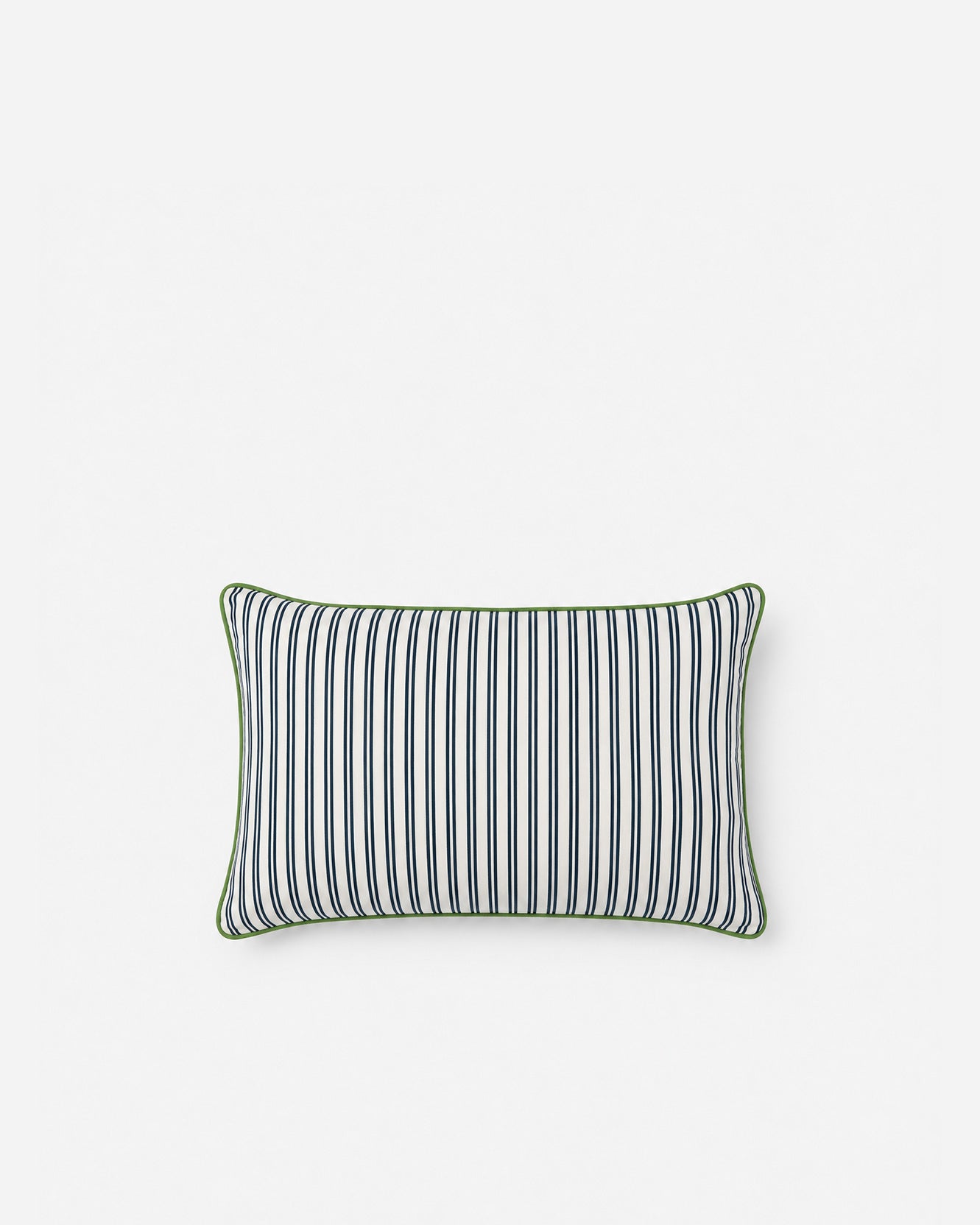 Striped Outdoor Small Lumbar Pillow - Coastal Water-Resistant Patio Pillow, Beach House Outdoor Decor