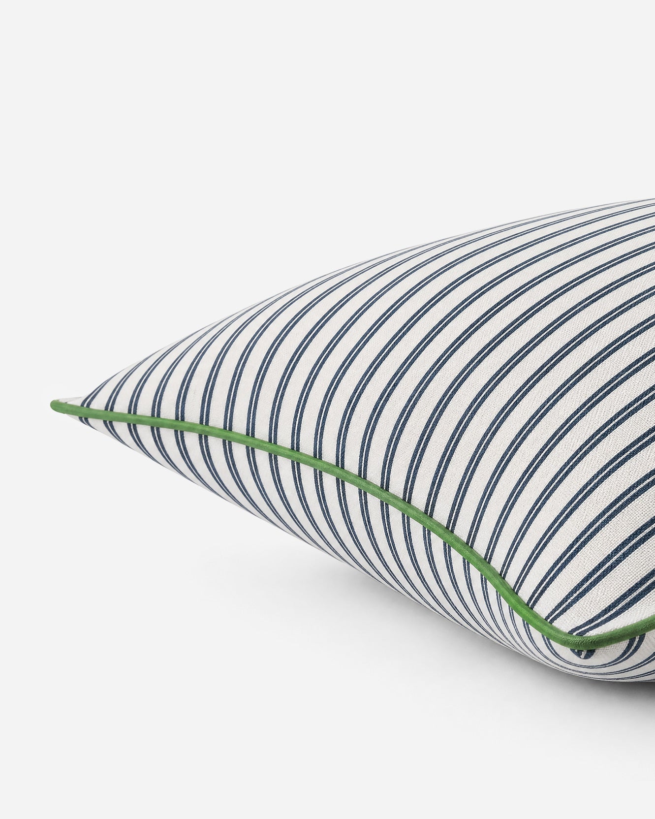 Striped Outdoor Small Lumbar Pillow - Coastal Water-Resistant Patio Pillow, Beach House Outdoor Decor