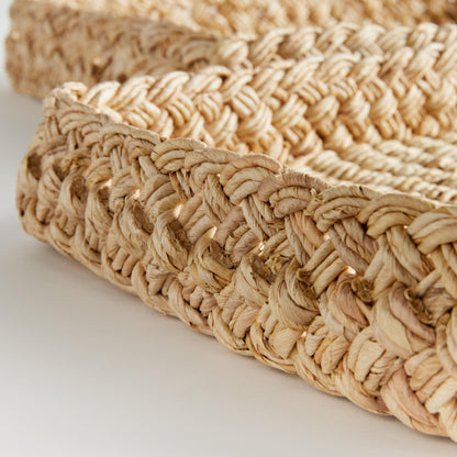 close up of braided tray
