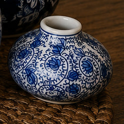 Samira Blue & White Chinoiserie Vases