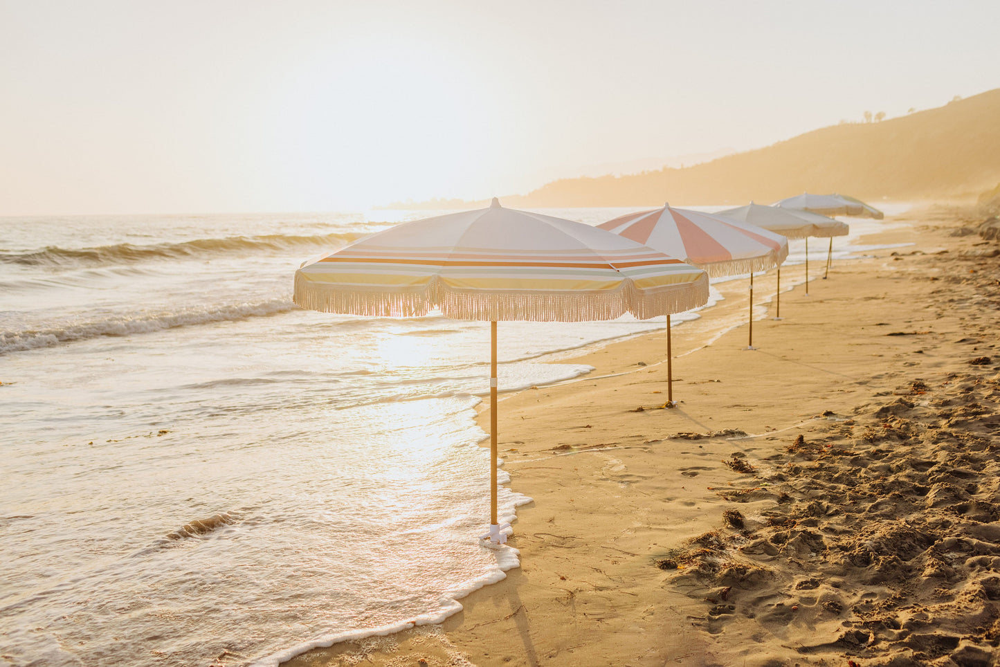 Summerland 6.5 ft. Portable Beach Umbrella - Coastal UV 50+ Sun Shade, Beach House Outdoor Entertaining