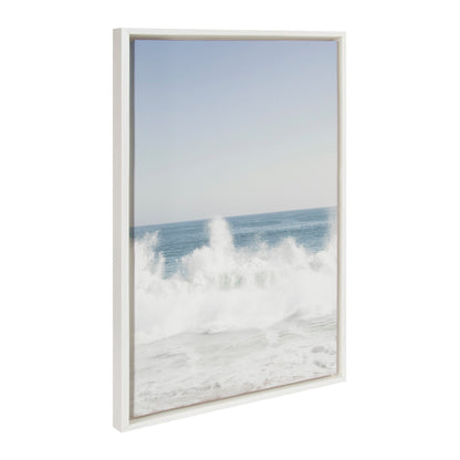 Sylvie Waves Crashing Framed Canvas Set by Caroline Mint